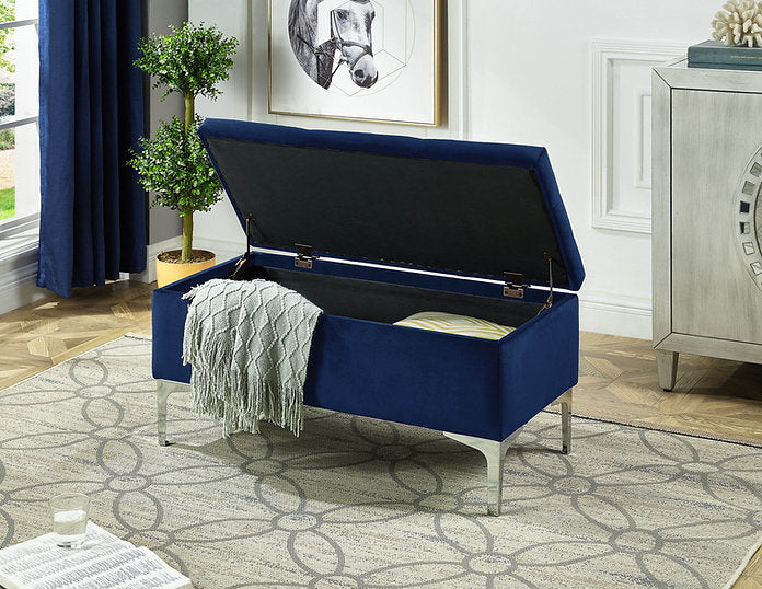 IF 6255/56/57 Storage Bench in Grey, Black, Blue velvet