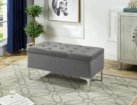 IF 6255/56/57 Storage Bench in Grey, Black, Blue velvet