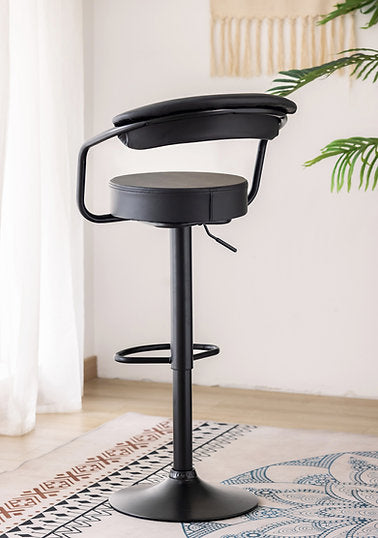 ST-7560 barstool in black and grey PU