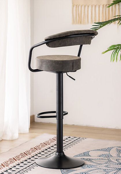 ST-7560 barstool in black and grey PU