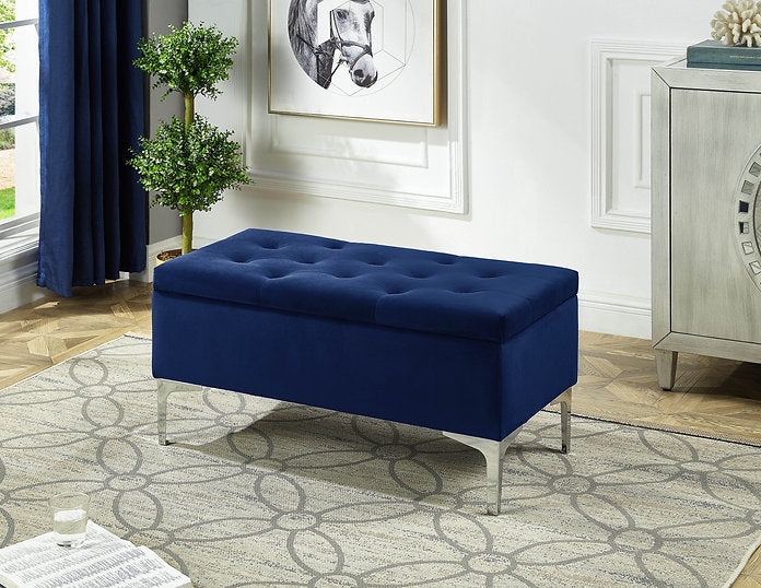 IF 6255/56/57 Storage Bench in Grey, Black, Blue velvet