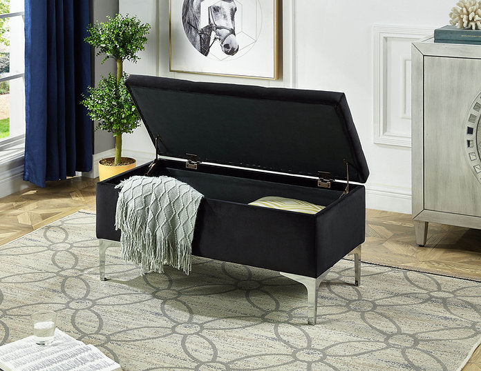 IF 6255/56/57 Storage Bench in Grey, Black, Blue velvet