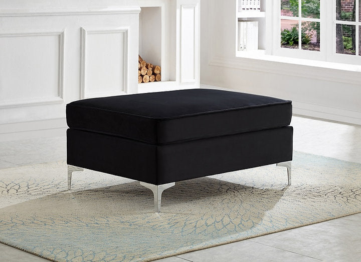 IF 9281/83 Grey, Black ottoman in velvet