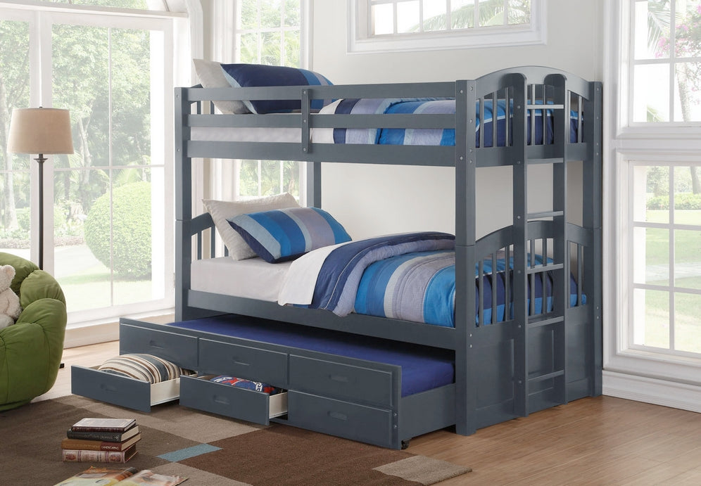B-1840 Espresso Wood Bunk Bed (Twin/Twin)