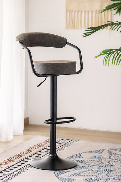 ST-7560 barstool in black and grey PU