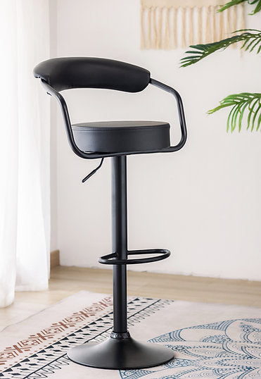 ST-7560 barstool in black and grey PU
