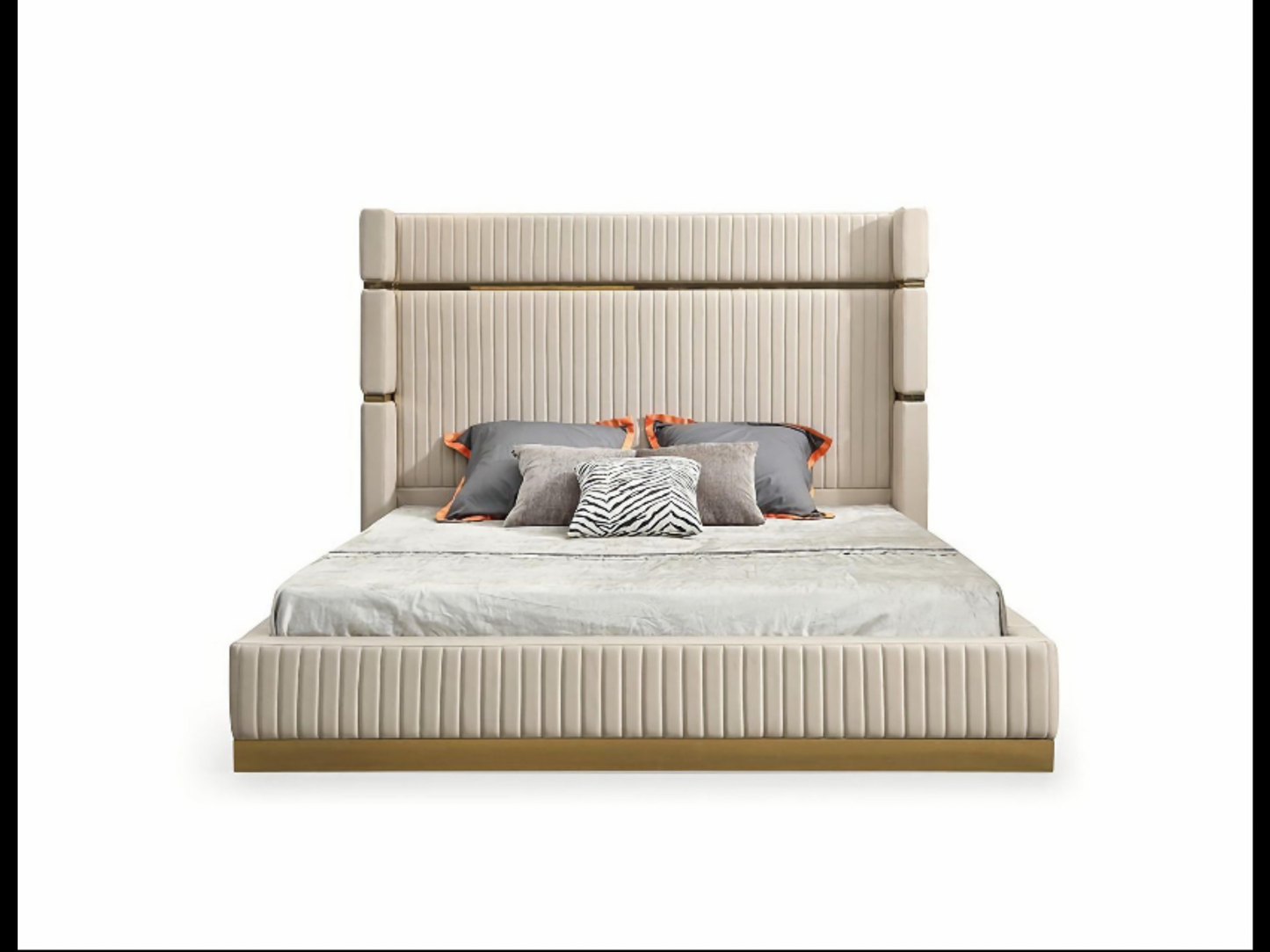 Ls-02 Queen bed with chrome trimming