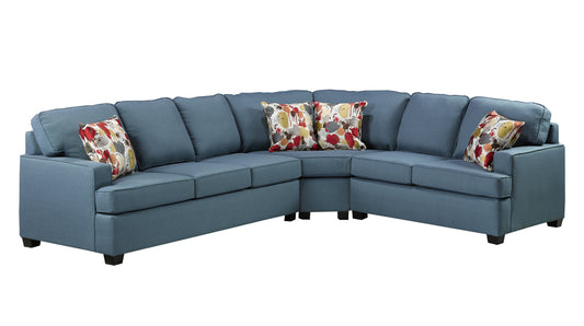Blue Sectional Sofa . Made in Canada (1515)