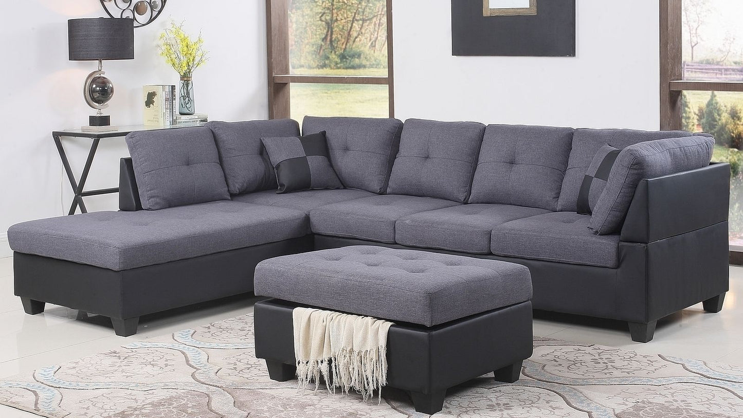 Sectional with ottoman