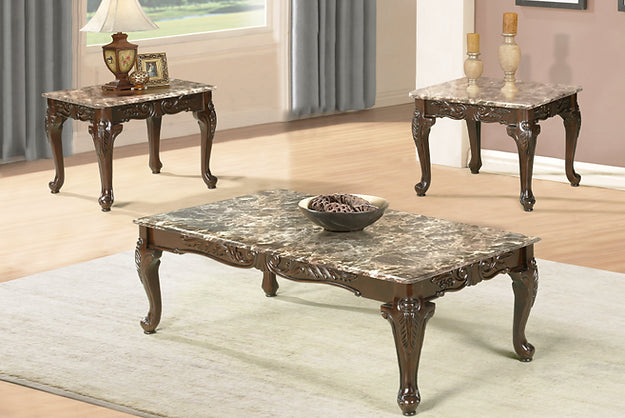 3pc set Marble Coffee Table Set