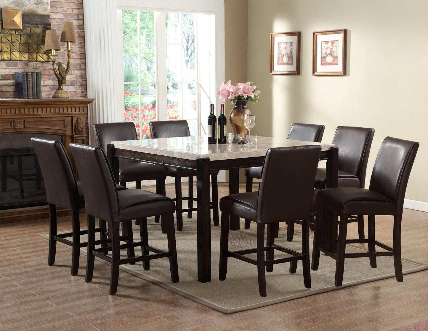 7pc Modern design Pub height dining set for your sweet home