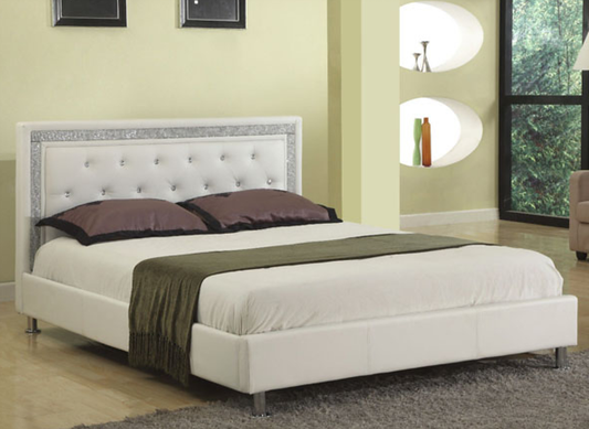 White with Jewels / Chrome Legs