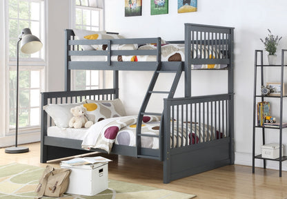 B122 SINGLE OVER DOUBLE WHITE BUNK BED