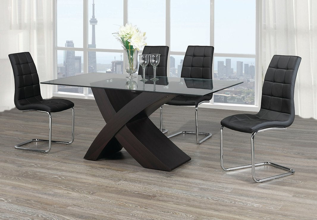 Dining Set with White Chairs T-1092 | C-1751